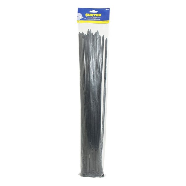 Surtek Plastic Cable Tie Black Color 25 Pieces 368 X 46Mm 114215
